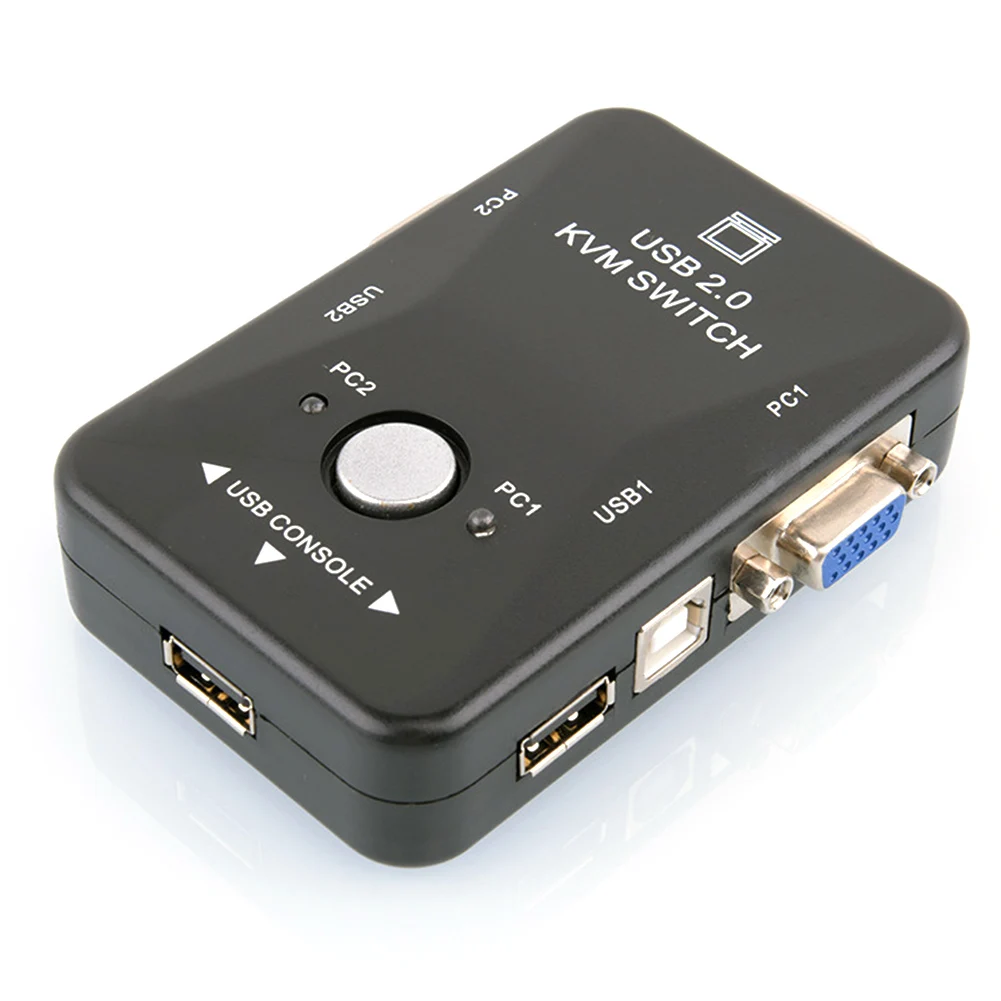 USB2.0 коммутатор 2 Порты и разъёмы монитор Мышь KVM для клавиатуры распределительная