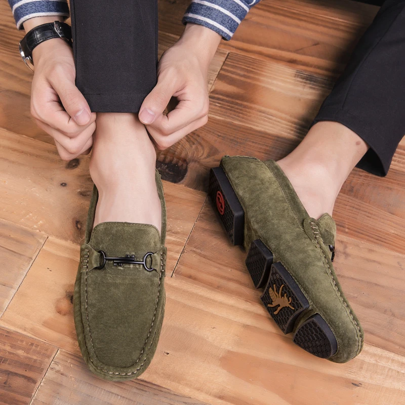 Mocassim Masculino/весенняя обувь; мужские лоферы; мужская повседневная обувь; Летняя обувь; мужская обувь на плоской подошве; Sapato Masculino zapatillas hombre; Цвет Зеленый