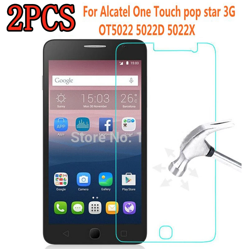 Закаленное стекло для Alcatel One Touch pop star OT5022 2 шт. защитная пленка 9H Взрывозащищенная