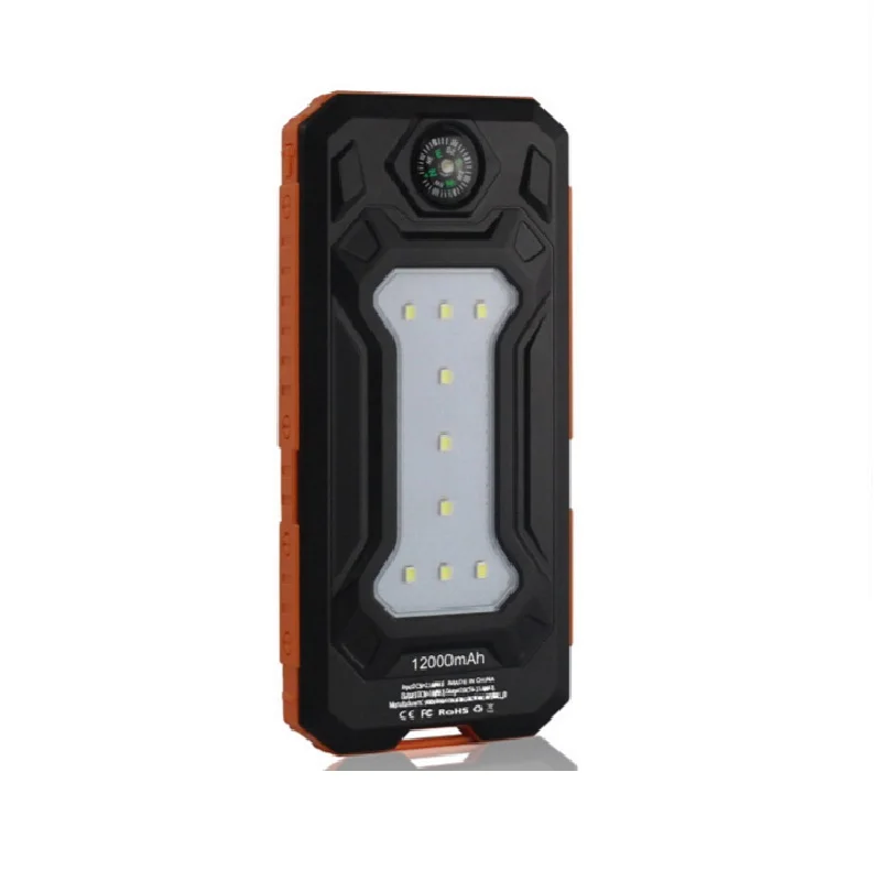 12000mAh Солнечное зарядное устройство портативный солнечный внешний аккумулятор