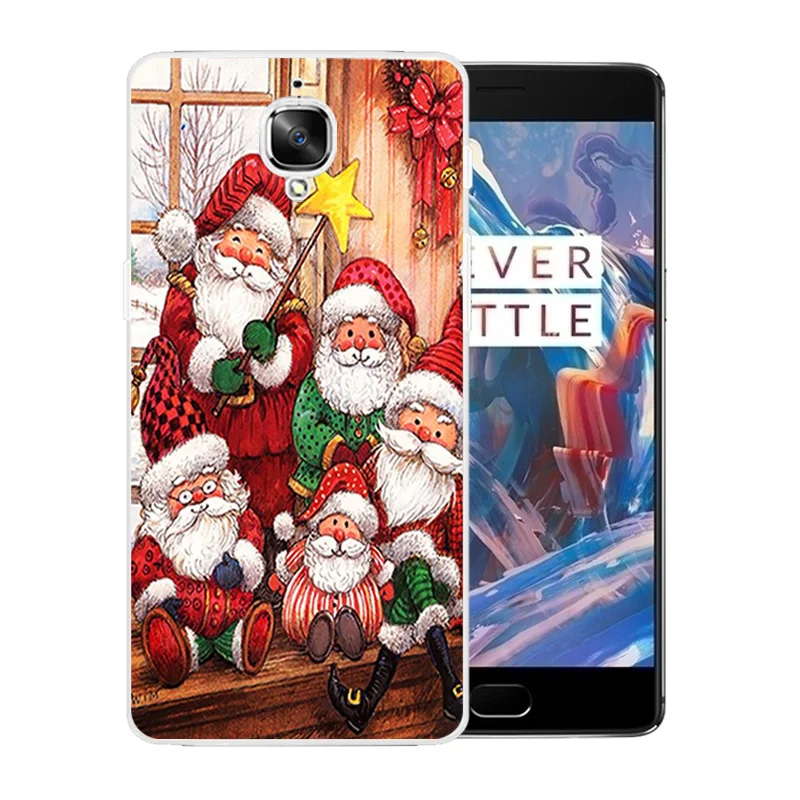 Phone Case for OnePlus 3 / 3T A3000 Merry X'MAS Pattern Protective Back Cover One Plus Fundas OnePlus3 T Coque Bags |