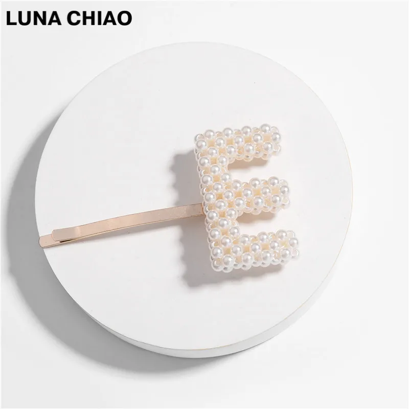 LUNA CHIAO 2020 весна лето трендовые популярные плетеные жемчужные заколки для волос