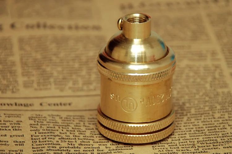 Винтажный держатель лампы Эдисона медный латунный винтовой патрон E26 E27 250V UL