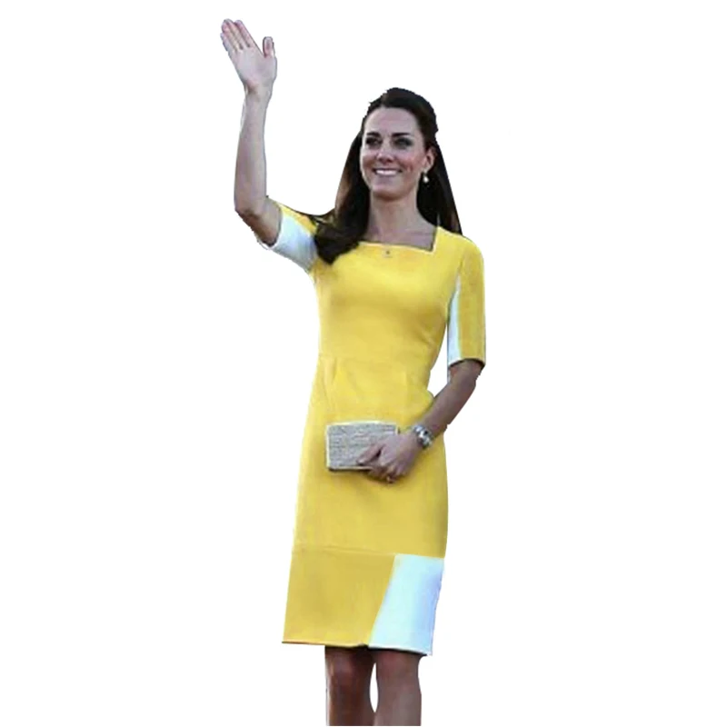 Aamikast женское элегантное лоскутное платье с квадратным воротником Vestidos летнее