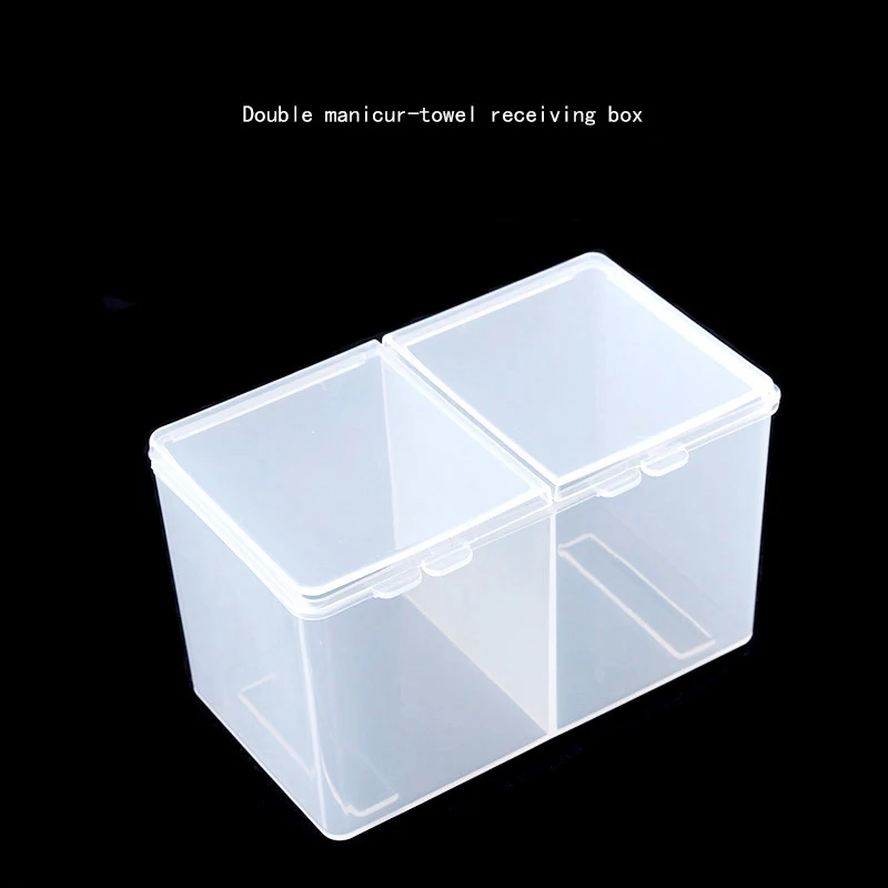 2 Grits Cotton Wash Towel Nail Art Container Plastic Rhinestone Jewelry Storage Box Organizer Manicure Tools | Красота и здоровье