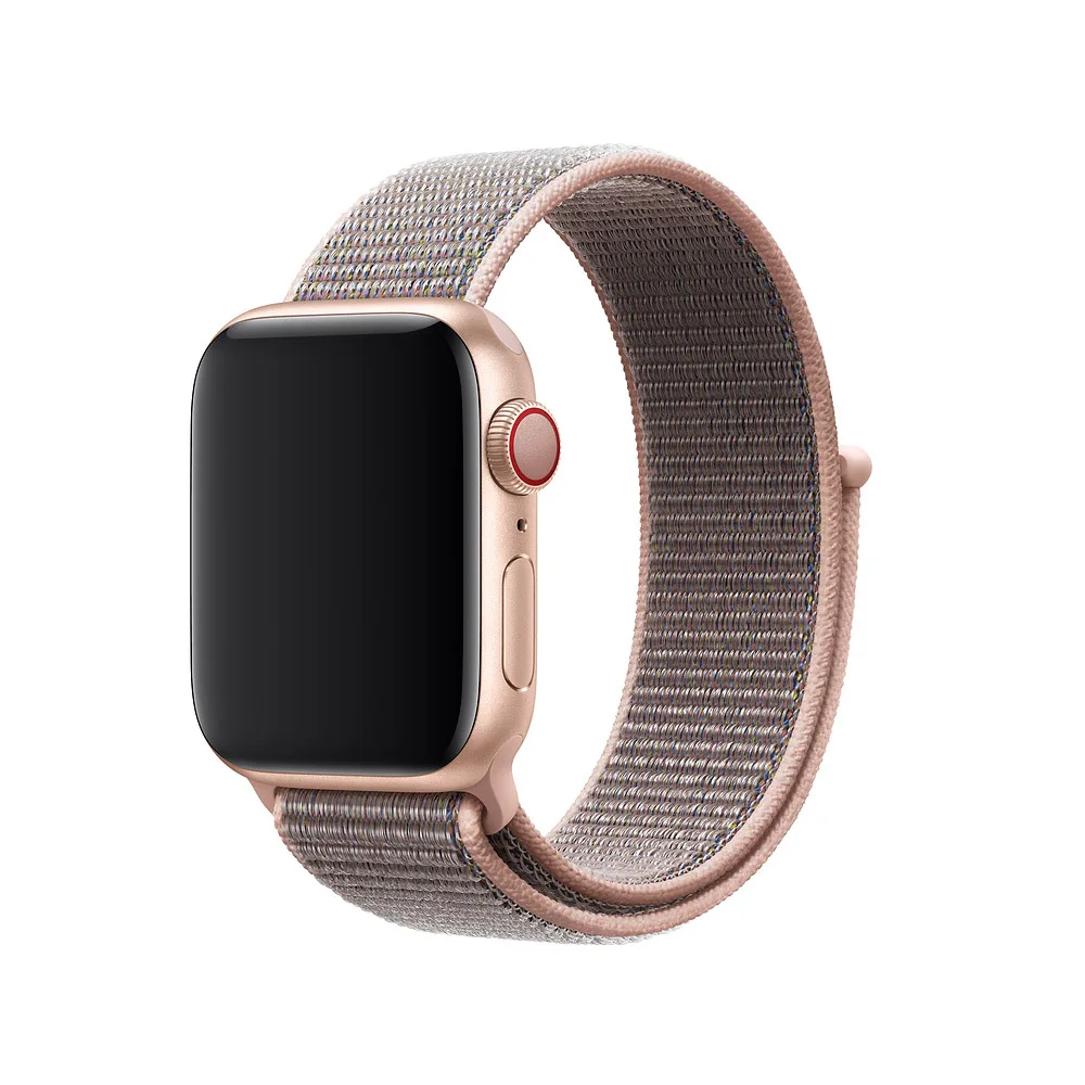 Pinksand Нейлоновый спортивный ремешок для Apple Watch серии 5 4 3 44 мм 40 мм ремешок для часов браслет для iwatch 4 44 мм 42 мм 38 мм 3 2 Hyper - Цвет ремешка: Pinksand