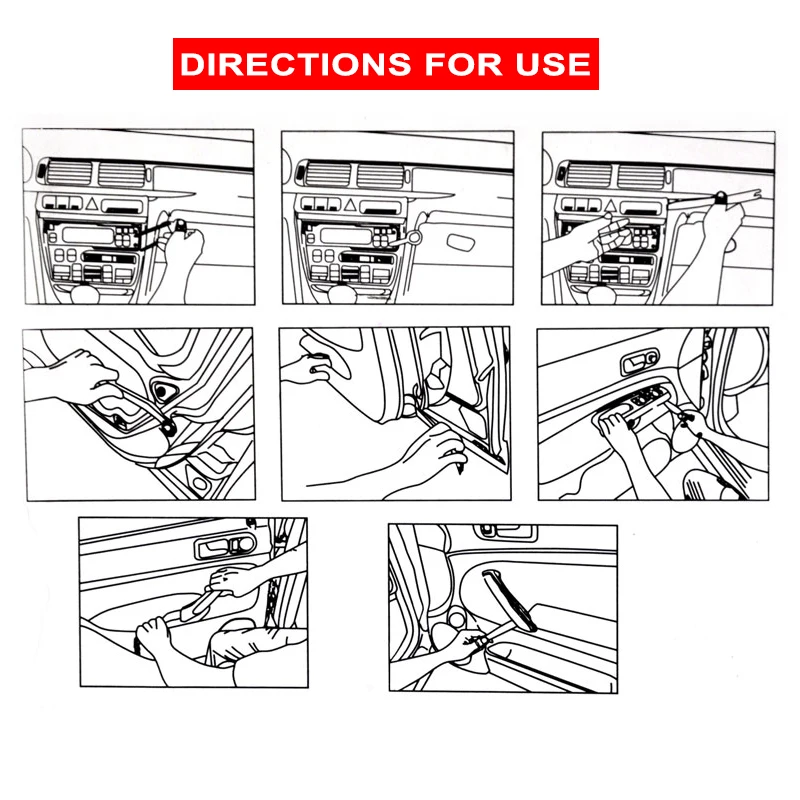4 шт. набор инструментов для снятия автомобильной магнитолы и дверной панели |
