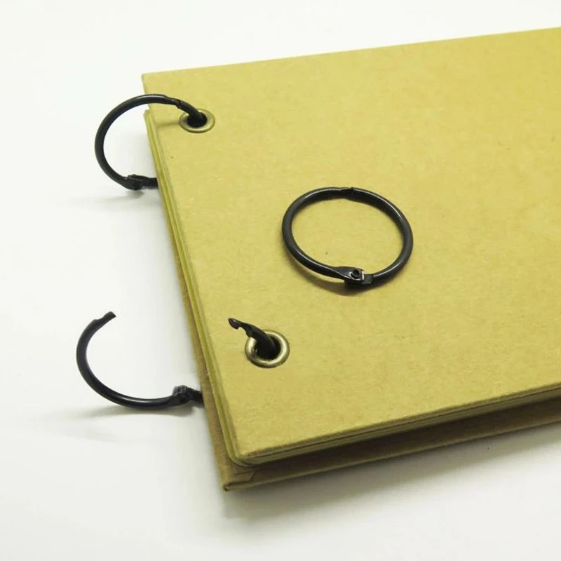 High Quality 2-10Pcs/set black Metal Ring Binder 15-76mm DIY Loose-leaf Book Hoops Opening Office Binding Supplie Photo Albums