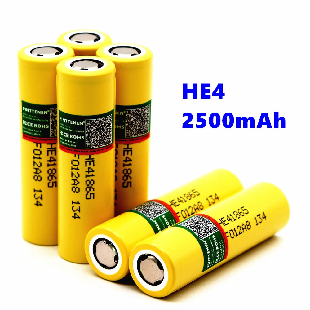 Новый оригинальный аккумулятор HE4 2500 mAh Li lon 18650 3 7 V power аккумуляторные батареи Max 20A