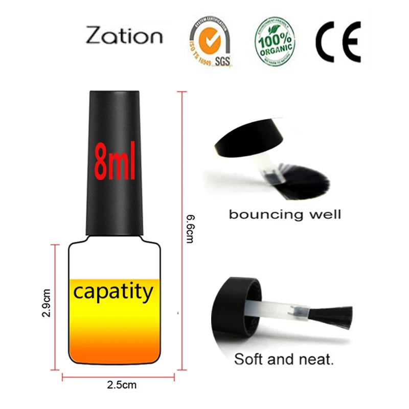 Зация УФ Краски профессиональные 29 Цвета гель лак для ногтей сверкающих
