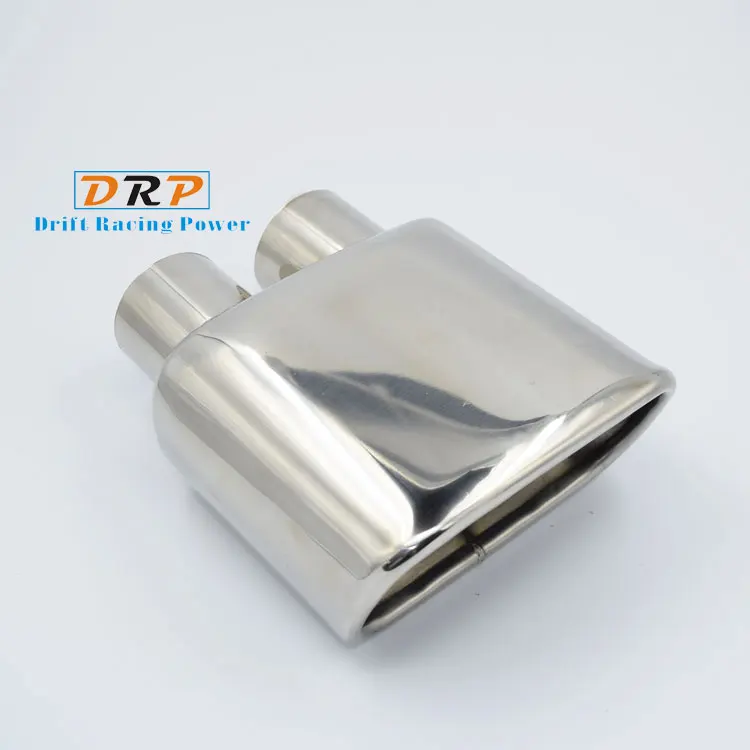 1 шт. универсальный тип глушителя выхлопной трубы из нержавеющей стали с двойным