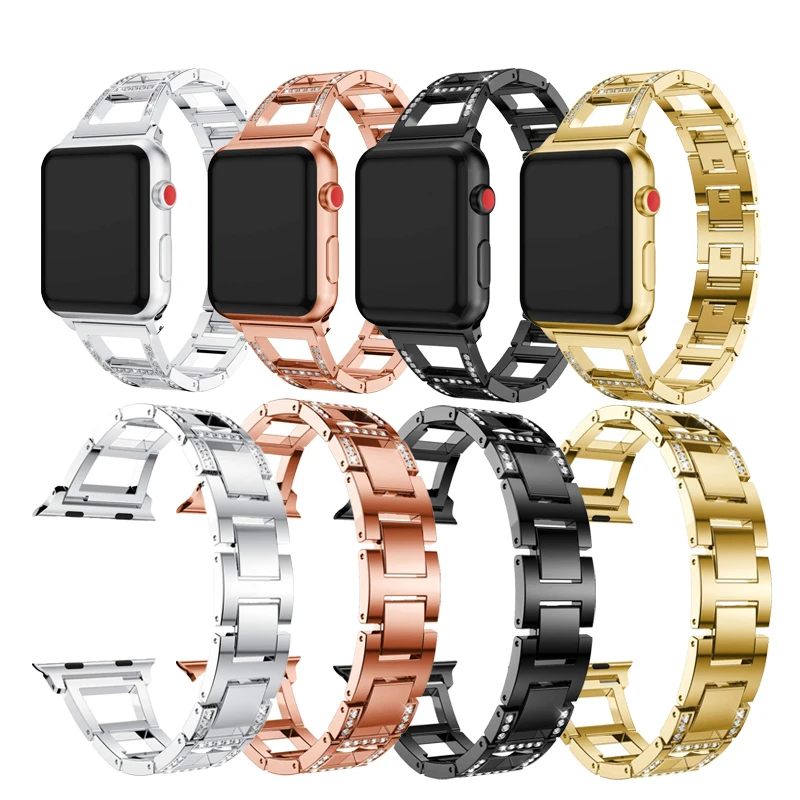 Сплав для Apple Watch Band 38 мм 40 ремешок из розового золота 42 4 44 Beacelet iWatch Series 3 2 1|Ремешки