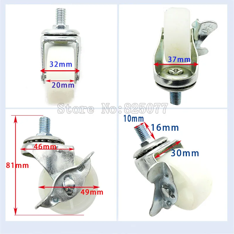 Новинка прочное нейлоновое резиновое колесо 2 дюйма промышленные колесики для