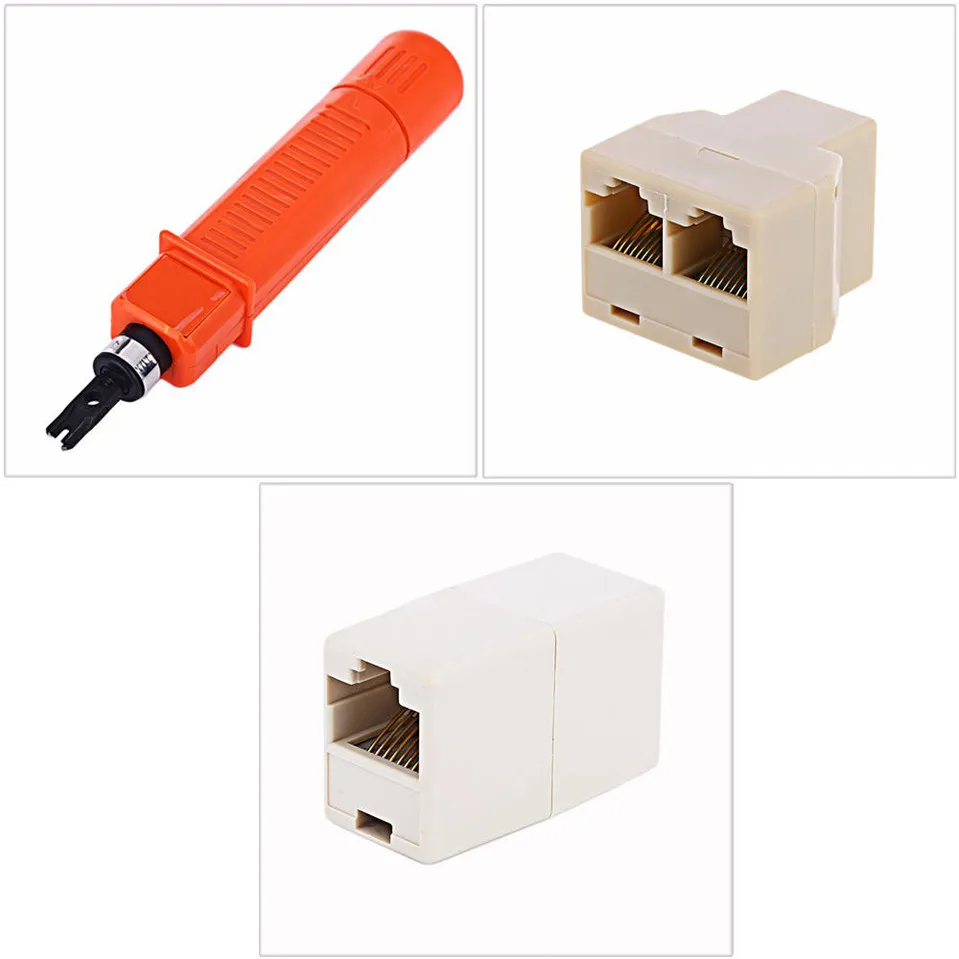Набор для обжима кабеля тестер компьютерных кабелей Ethernet RJ45 RJ11 Cat5 Cat6 |