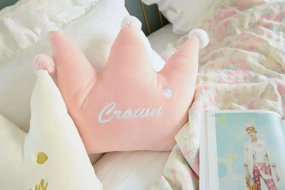 Pink Crown Розовая Корона любовь форма подушки круглый облако Луна Звезда декоративные пледы подушки диван стул подушка для пола домашний Декор автомобиля - Цвет: Pink Crown