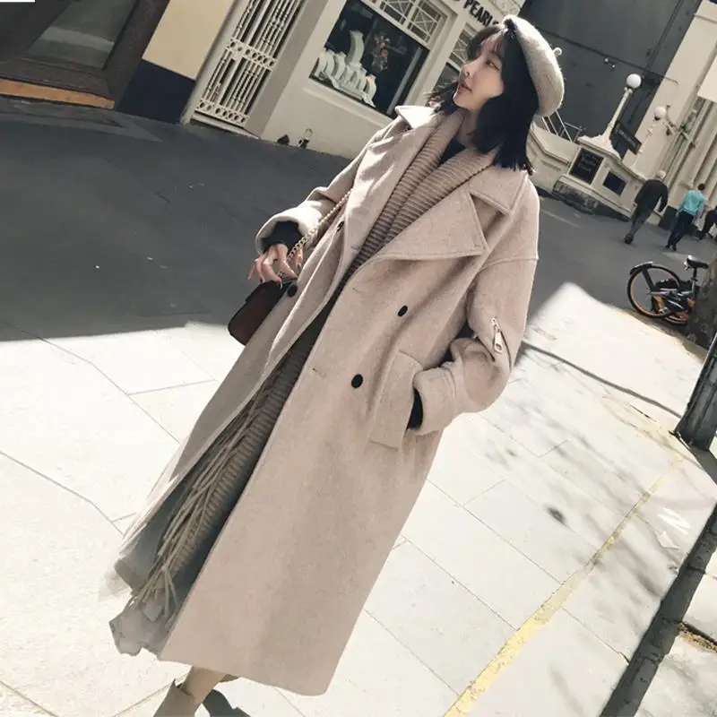 Femme Весна Mujer Elegantes Casaco Feminino Abrigo для женщин зима Hiver Ретро Рок шерсть кашемир Lunga с