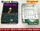 Новинка 654540-001 для HP 2,5 дюйма до 3,5 адаптер лоток SAS SATA SSD HDD Hot Bay с винтом высокое качество