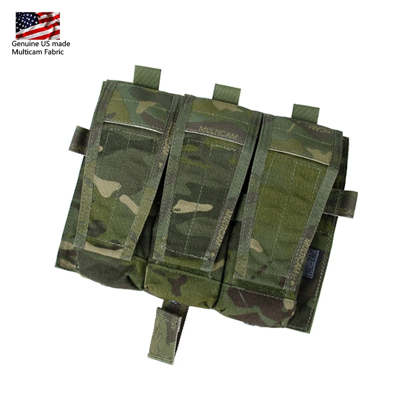 TMC Tactical TRI Pouch Front Panel Mag Pouch Triple Magazine Pouch For AVS Airsoft Tacitcal Gear 3153 - Color: Multicam Tropic