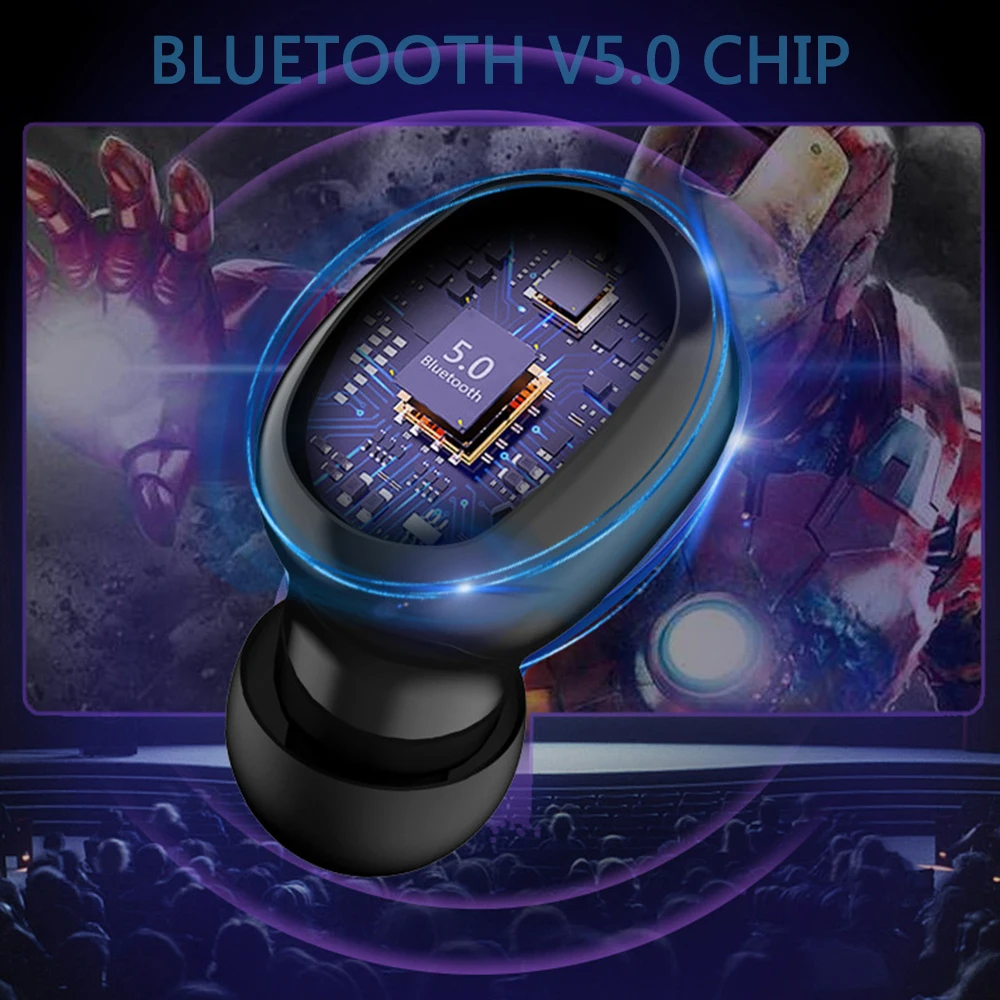 G6S TWS Bluetooth 5 0 наушники 8D стерео беспроводные Водонепроницаемая гарнитура с