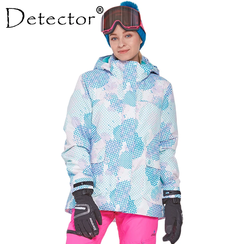 Detector Women Ski Snow Jacket Waterproof Windproof Thermal Coat  Hiking Camping Cycling Jacket Winter Ski Jacket