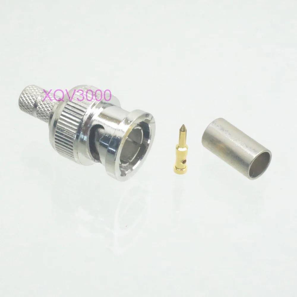 1pce разъем BNC контактный штекер обжимной для RG8X RG 8X LMR240 75ohm RF коаксиальный|pin crimp
