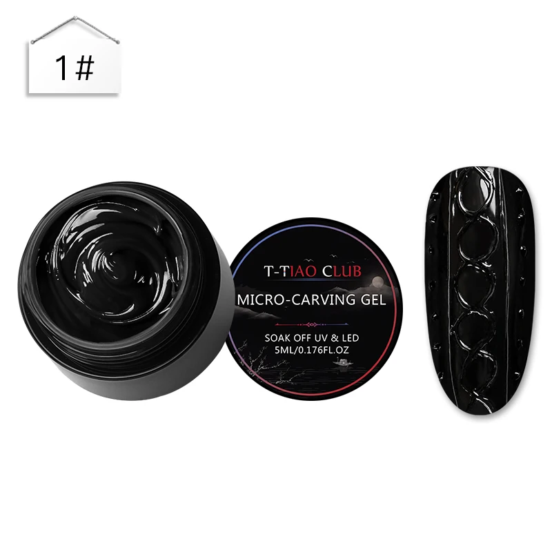 T-TIAO CLUB 3D набор гель для рисования 5 мл микро-резьба 2 в 1 гель для ногтей чистый УФ-лак нужно замочить один цвет лак для ногтей - Цвет: W4556