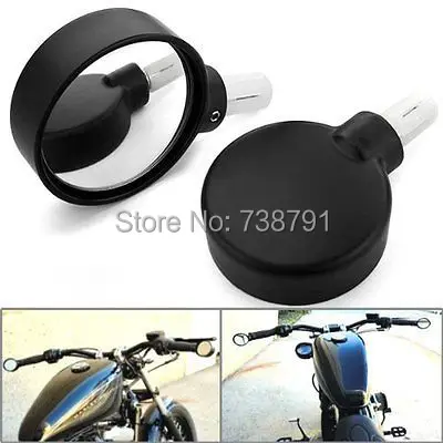 

BLACK ROUND 7/8" HANDLE BAR END MIRRORS FOR CUSTOM BOBBER CAFE RACER CLUBMAN