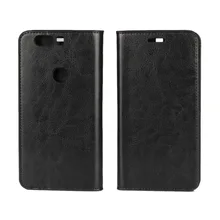 Luxury Genuine Leather Wallet Flip Case Cover For Huawei Honor V8