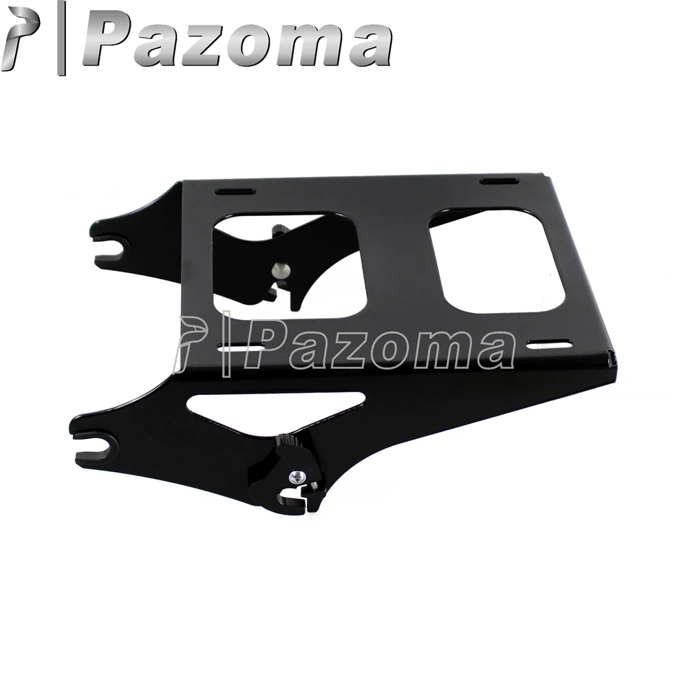 Мотоциклетная черная стальная Съемная двухместная багажная стойка для