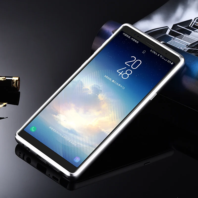 Для samsung Galaxy Note 9 чехол Роскошный металлический алюминиевый бампер крышка из углеродного волокна Защитные чехлы для samsung Galaxy Note 8 чехол