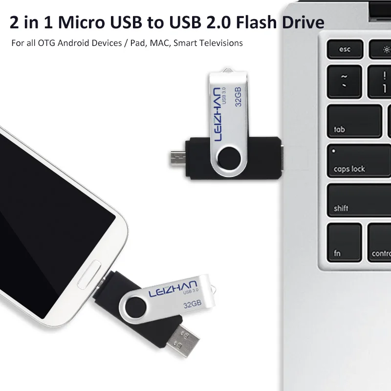Leizhan 6 цветов USB флэш-накопители 32 ГБ 3.0 телефона Android OTG флэш-накопитель 16 флешки 8