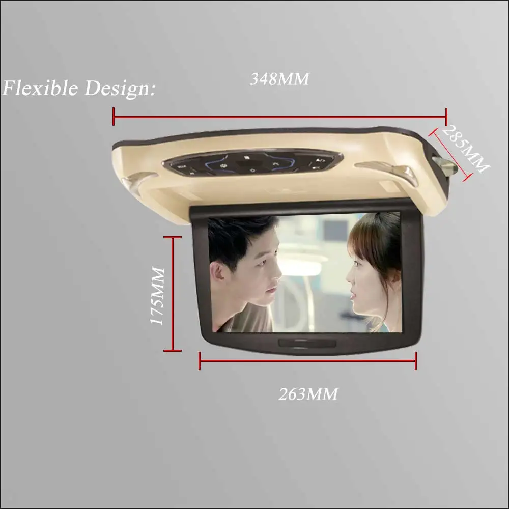 Автомобильный светодиодный цифровой экран BigBigRoad выдвижной DVD плеер на крыше с