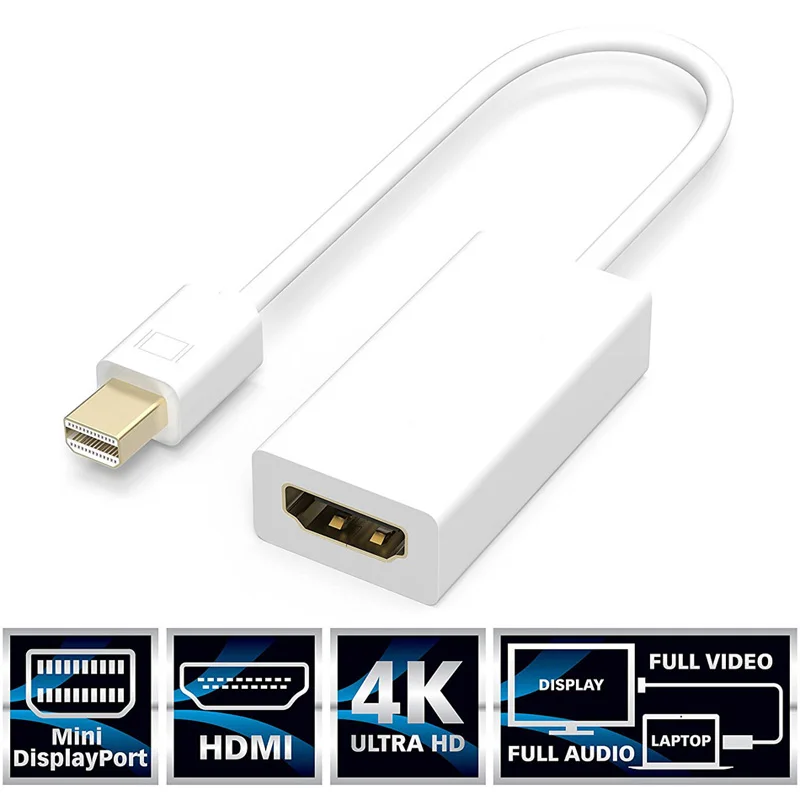 JKING Mini DP к HDMI кабель DisplayPort-HDMI мужчин и женщин адаптер конвертер для ПК Macbook 1080 P HDTV