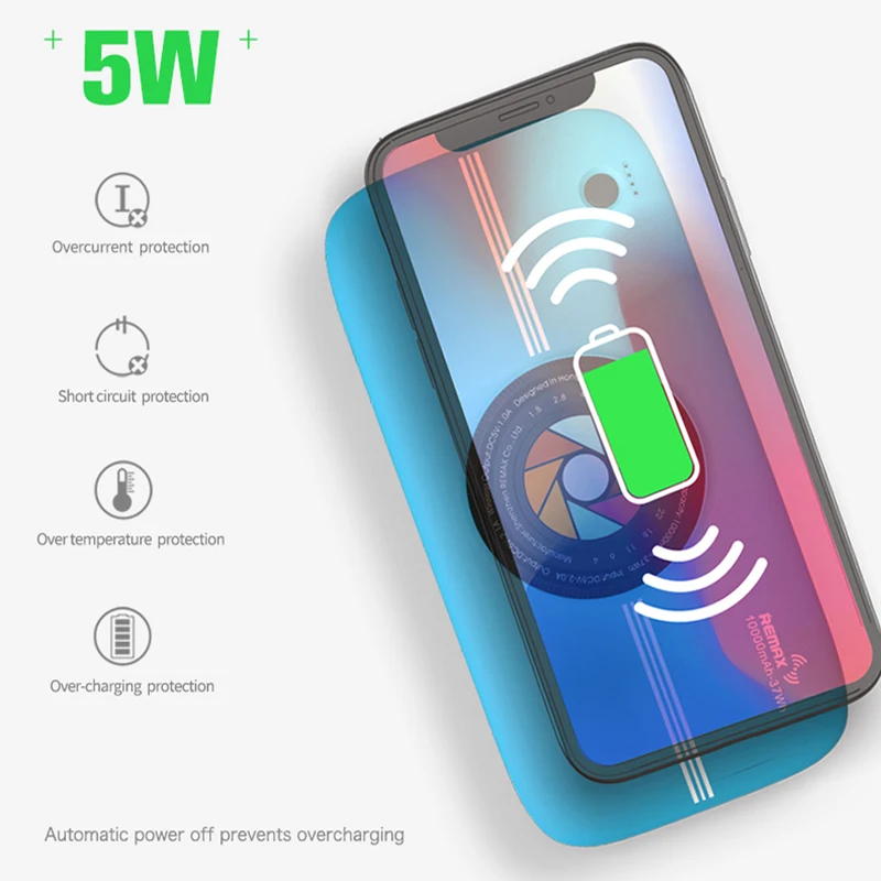 Беспроводной Мощность Bank 10000 мАч Dual USB банк Портативный банка для IphoneX 8 samsung S8 s9