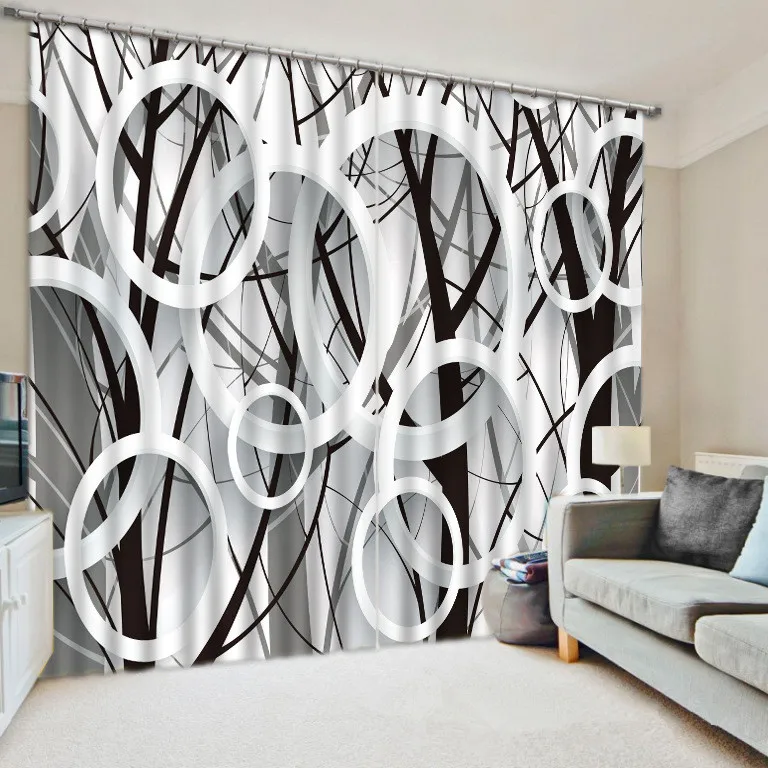 

3D Creative Trees Photo Window Curtain For Bedding Room