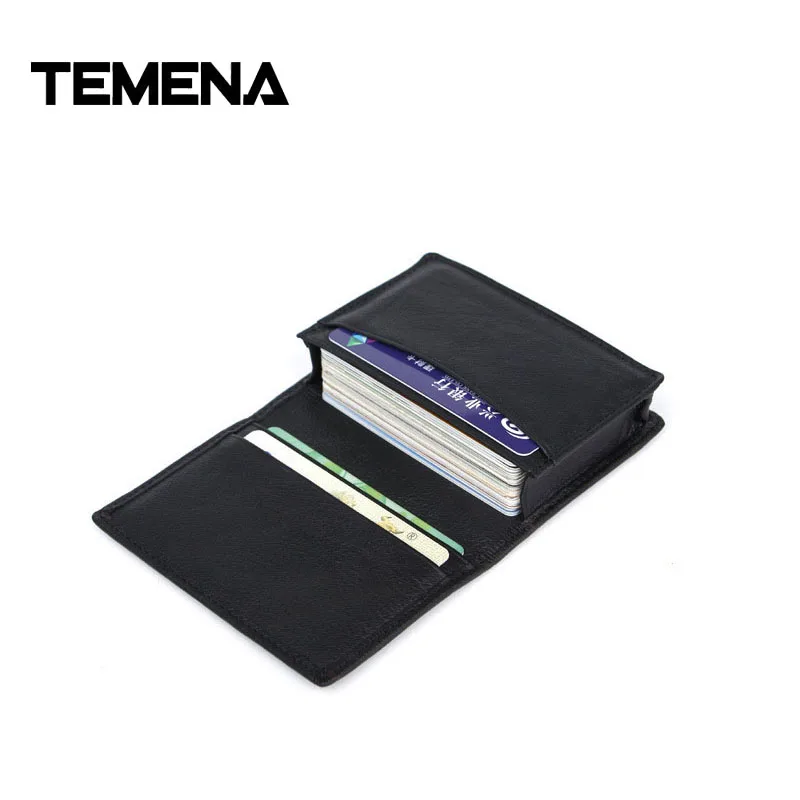 Temena 2018 Genuine Leather Credit Card Holder Men Women ID Case Bank Wallet Business Casual BCH260 | Багаж и сумки