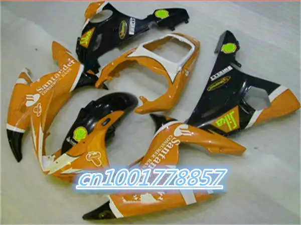Комплект обтекателей для мотоцикла желто белого цвета YZF R6 2003 2004 2005 03 04 05 YZFR6 600