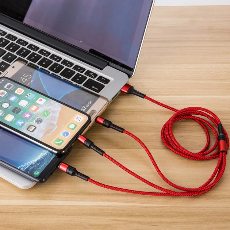3 в 1 5А 1,25 м USB кабель для мобильного телефона Micro usb type C 3 в 1 кабель зарядного устройства для iPhone зарядный кабель Micro USB шнур зарядного устройства