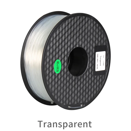 Transparent PLA 1,75 мм нити 1 кг печати красочные материалы для 3D-принтеры экструдер ручка Радуга Пластик аксессуары черный, белый цвет цвета красный, серый - Цвет: Transparent