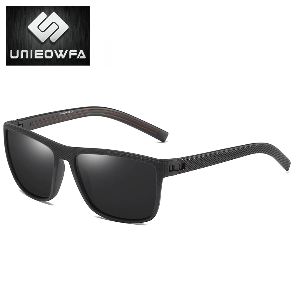 UNIEOWFA HD поляризованные солнцезащитные очки для мужчин квадратные очки для вождения мужские роскошные брендовые солнцезащитные очки для мужчин Polaroid Мода Новинка - Цвет линз: C1A
