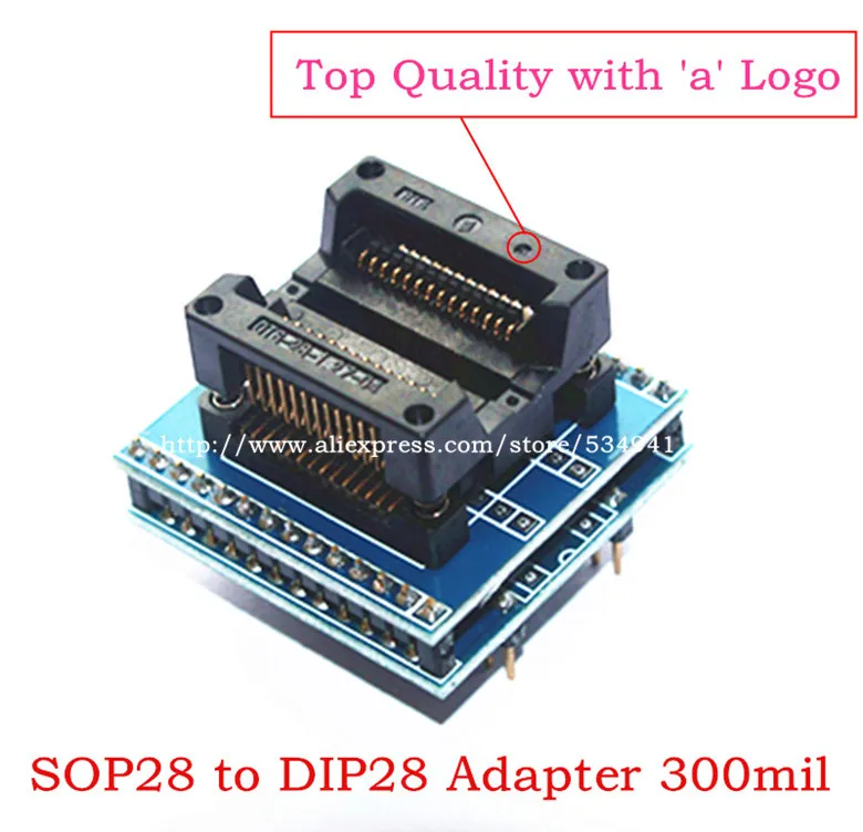 Адаптер SOP28 к DIP28 ic socket /SOIC28 IC Wide 300milic программатор адаптер | Электронные