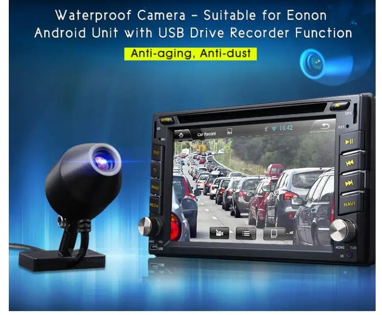 

Автомобильный видеорегистратор с широким углом обзора, 720 P, USB 2,0, для Android, GPSdisplay, аксессуары