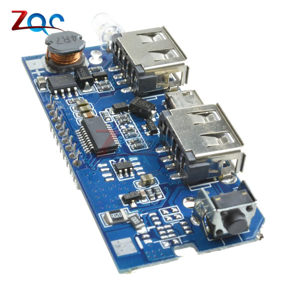 Два порта USB 5V 1A 2.1A 18650 Батарея Зарядное устройство мобильный Мощность доска Bank зарядное устройство модуль печатной платы ЖК-дисплей Дисплей для Arduino
