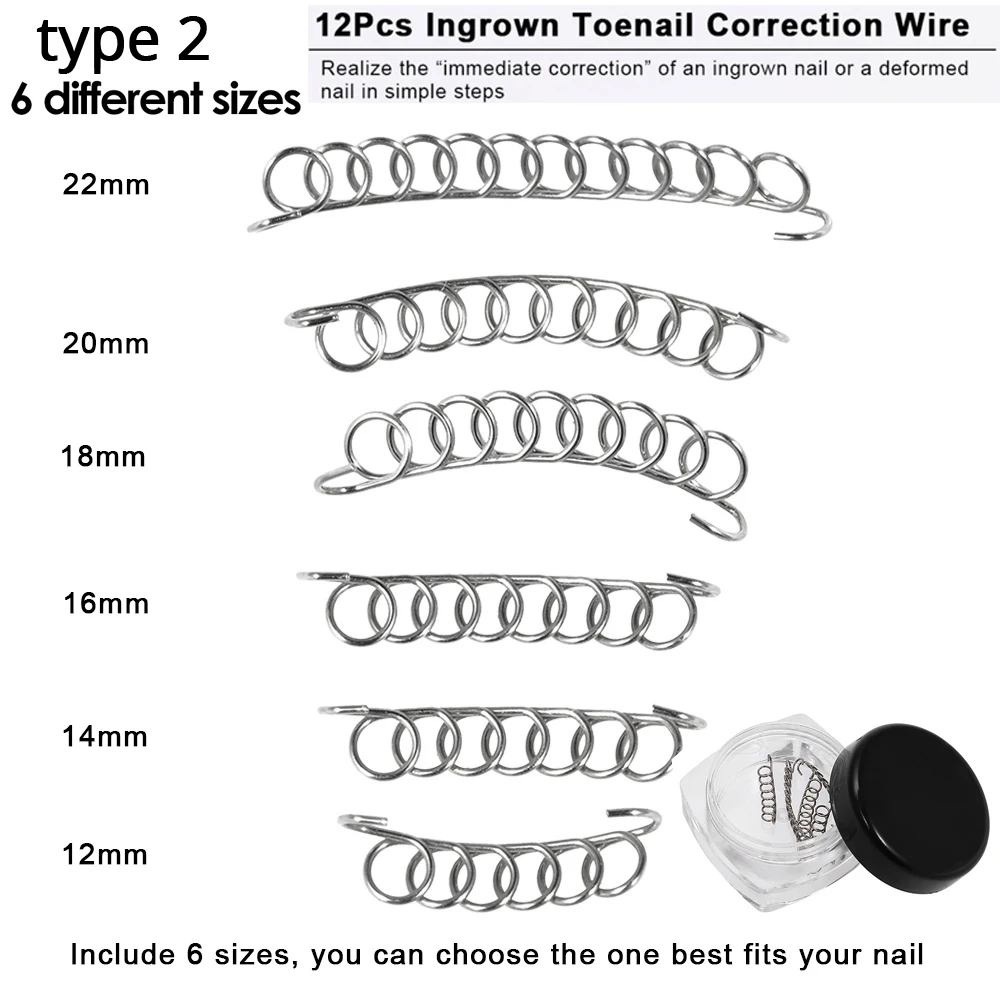 12/6Pcs/Box Ingrown Toenail Correction Wire Fixer pedicure Recover Paronychia Acronyx Onyxis Bunion Corrector Foot Care Tools | Красота и