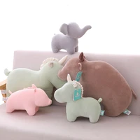 3050cm unicorn elephant pig cattle rhinoceros plush reading pillows girls kids soft stuffed toys for children christmas gifts
