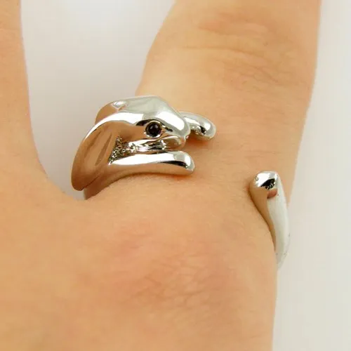 Женское винтажное Латунное изящное кольцо в виде кролика|knuckle ring|ring rabbitring knuckle |