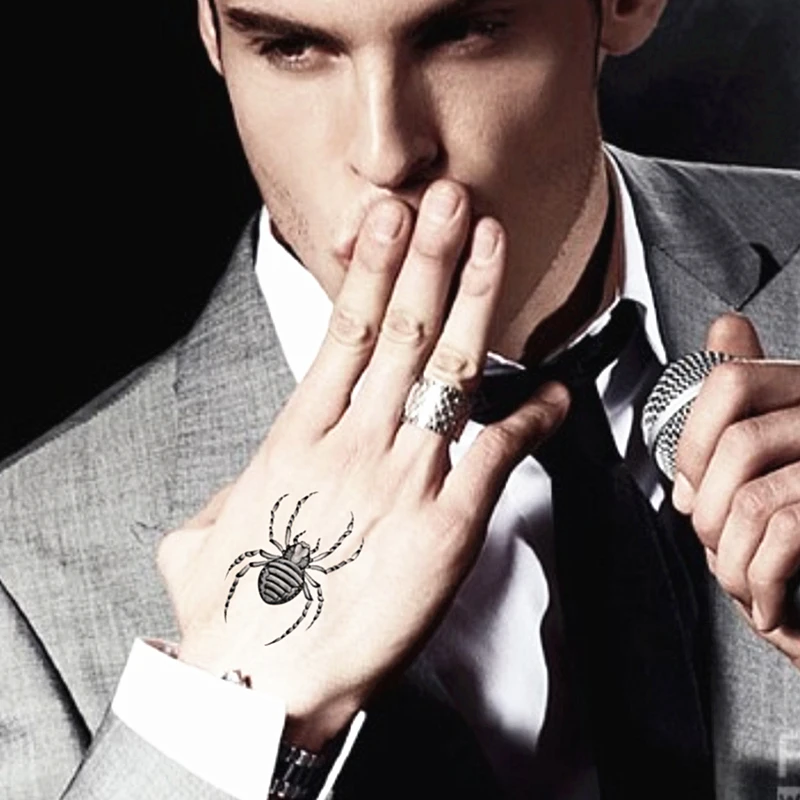 SHNAPIGN маленький паук Монстр временная татуировка боди арт вспышка Татуировка