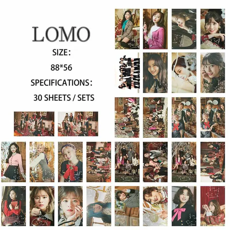 30 шт./компл. Kpop дважды с надписью «Yes» или «да» Бумага ЛОМО карта с фотографией вентиляторы коллективных Фотокарта набор канцелярских принадлежностей для учеников