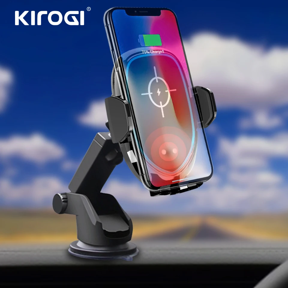 Кироги Qi автомобиля Беспроводной Зарядное устройство для iPhone Xs Max Xr X samsung S10 S9