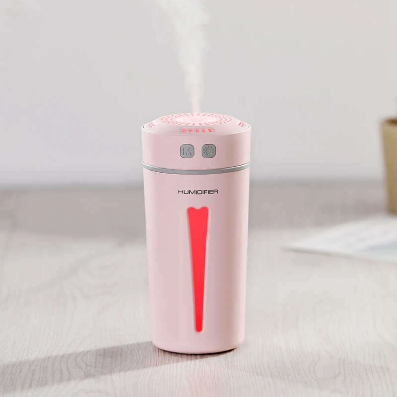 Air Humidifier Essential Oil Diffuser With Led Night Light Usb Happy Cup Humidifiers Aroma For Home | Бытовая техника